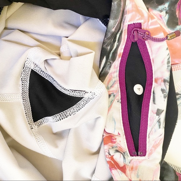 LULULEMON Run Inspire Crop Leggings pigment wave 4 printed yoga - Picture 8 of 13